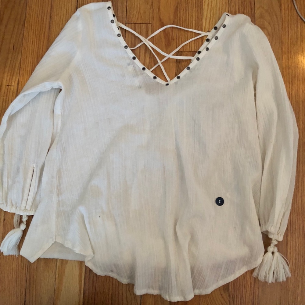 Hollister cream strap top